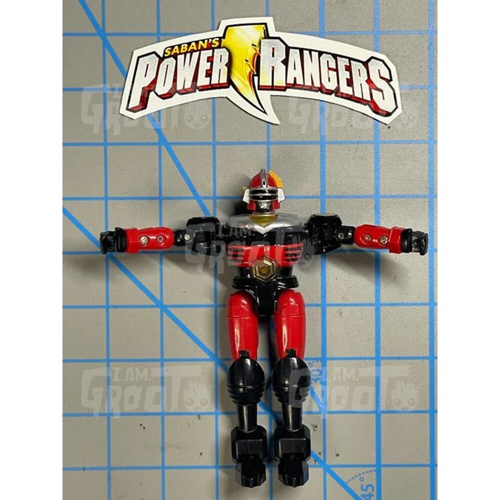 Power Rangers Lost Galaxy Gingaman Black Knight Action Figure DAMAGED